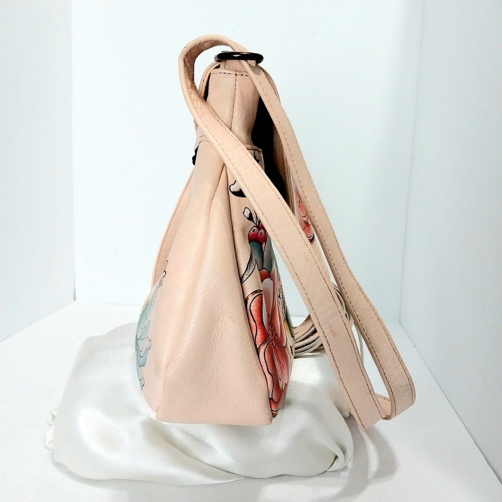 Anna‎ by Anuschka Hand-Painted, Birds and flowers Tassel Front Crossbag Bag - Picture 4 of 9